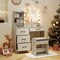 MDF Vanity Table with LED Mirror, Charging Station and Large Storage
